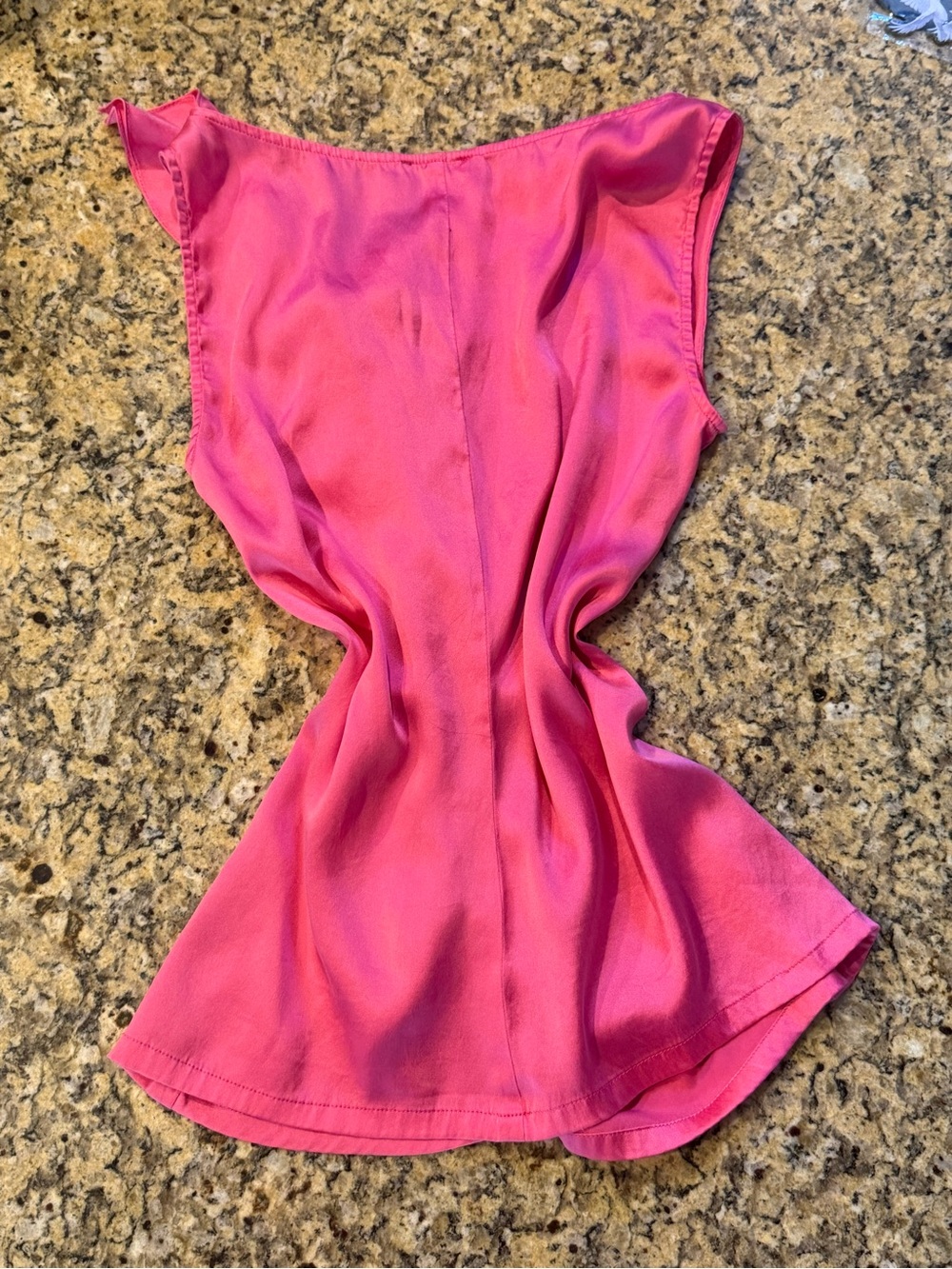 Cache Hot Pink Satin Ruffle Chemise - Picture 3 of 3